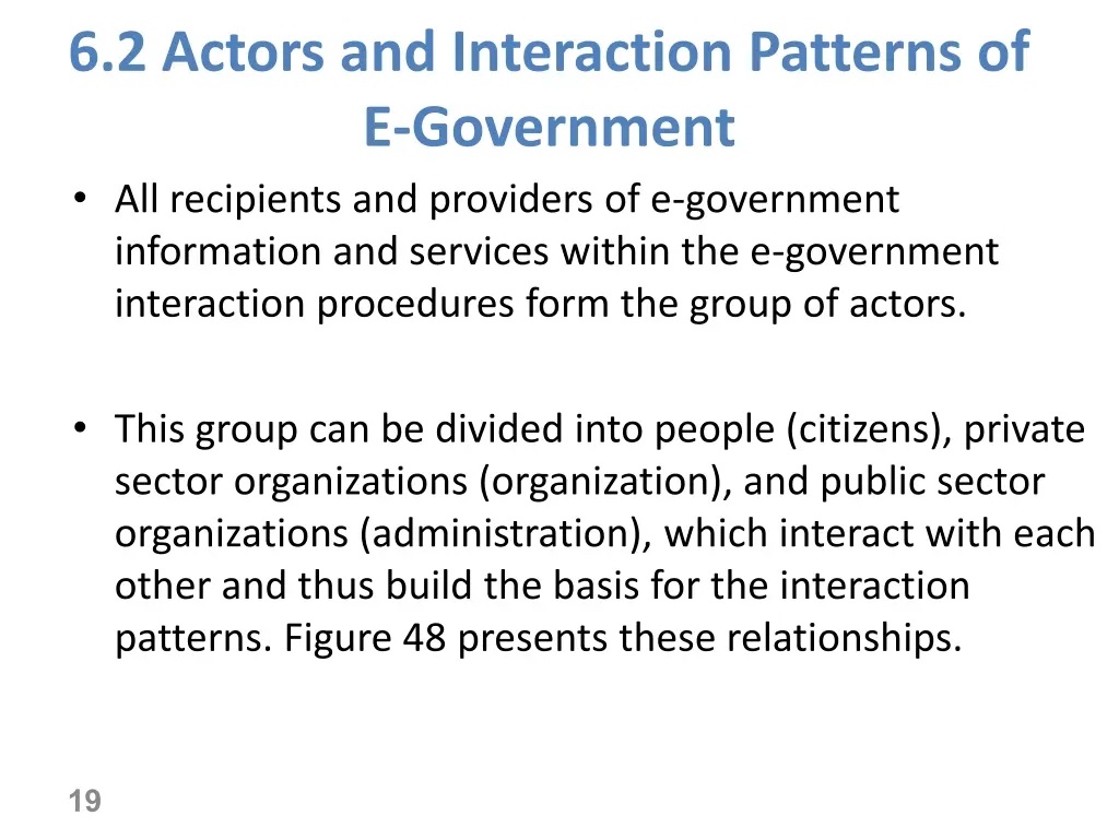 6 2 actors and interaction patterns