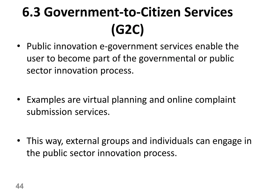 6 3 government to citizen services g2c public