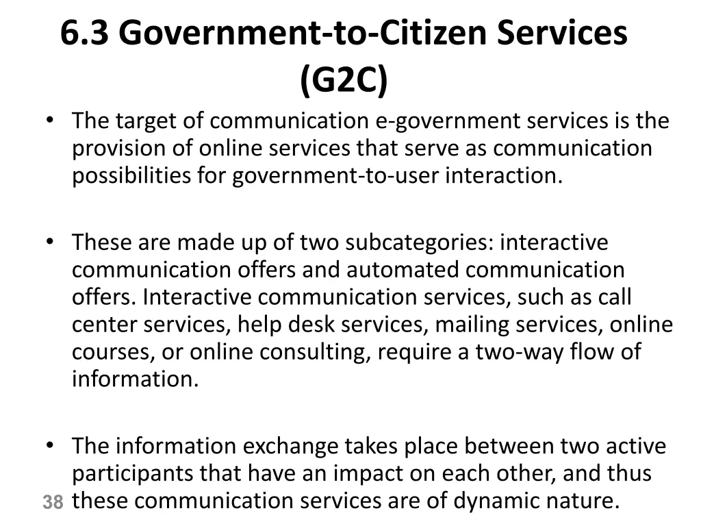 6 3 government to citizen services g2c the target