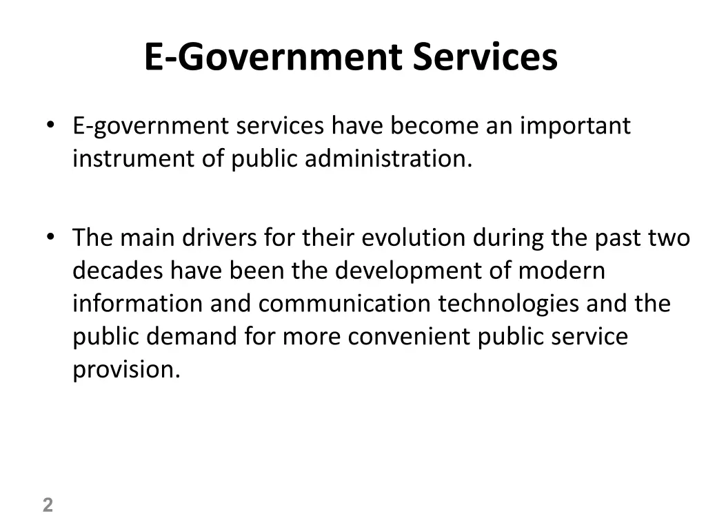 e government services