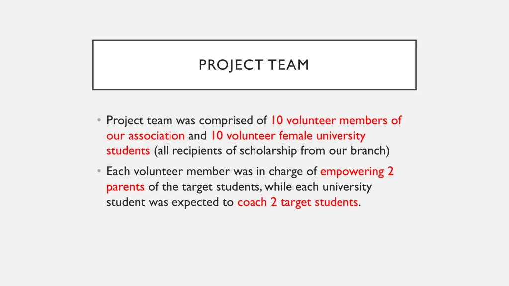project team