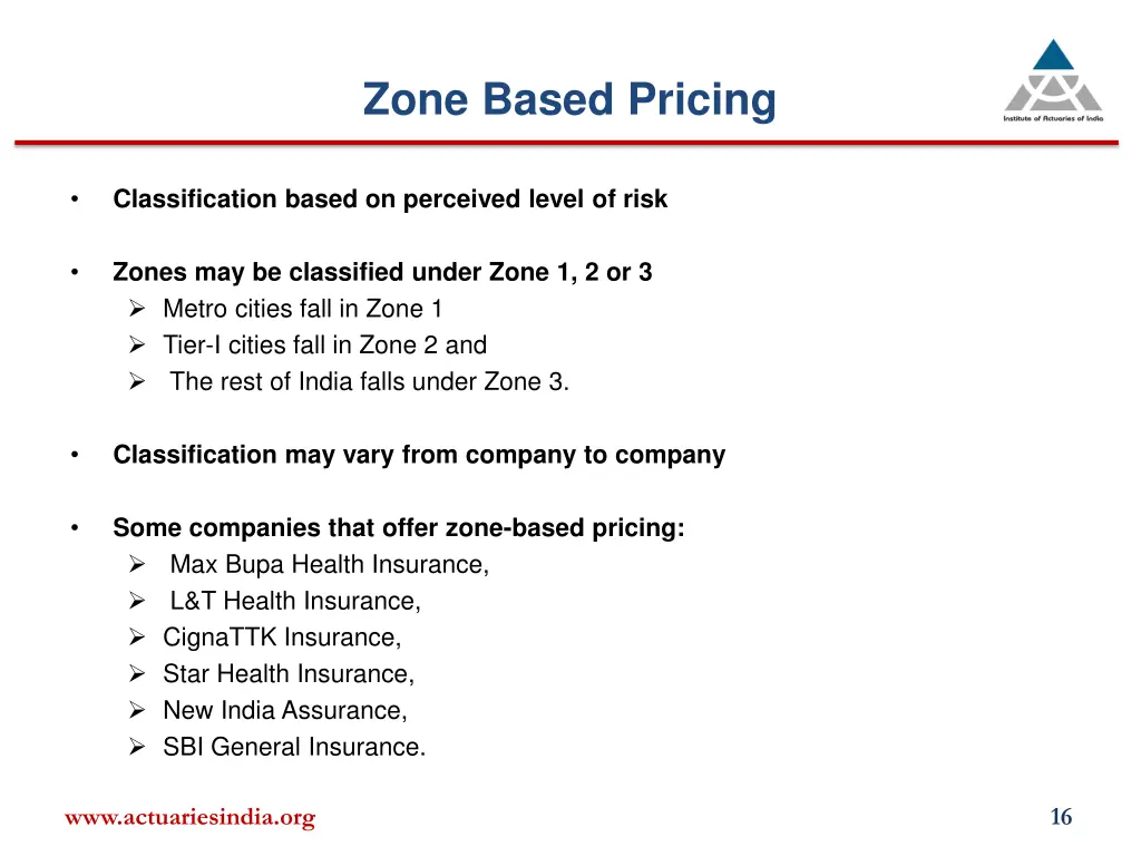 zone based pricing