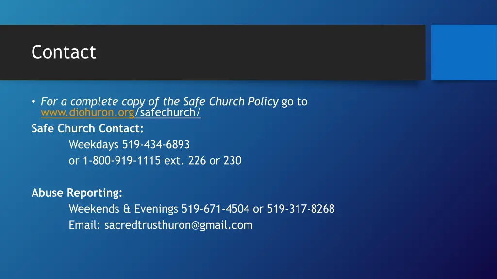 contact