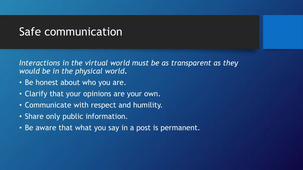 safe communication
