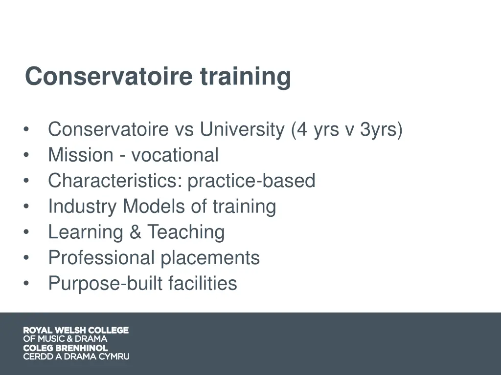 conservatoire training