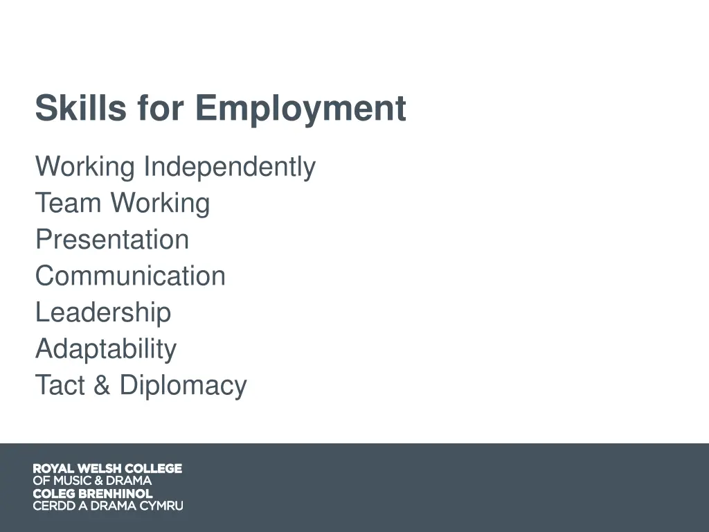 skills for employment
