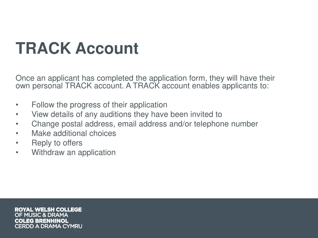 track account