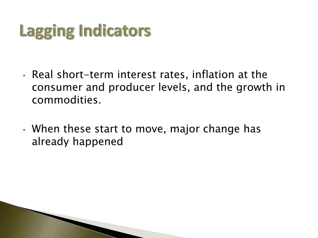 real short term interest rates inflation