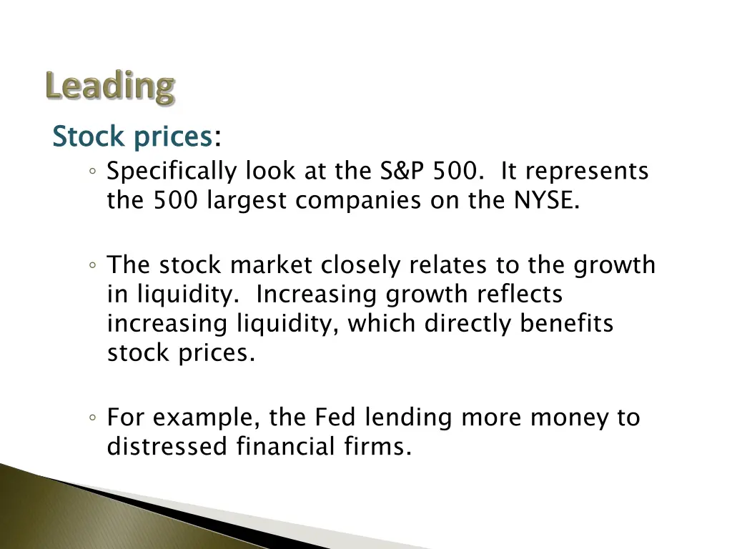 stock prices specifically look