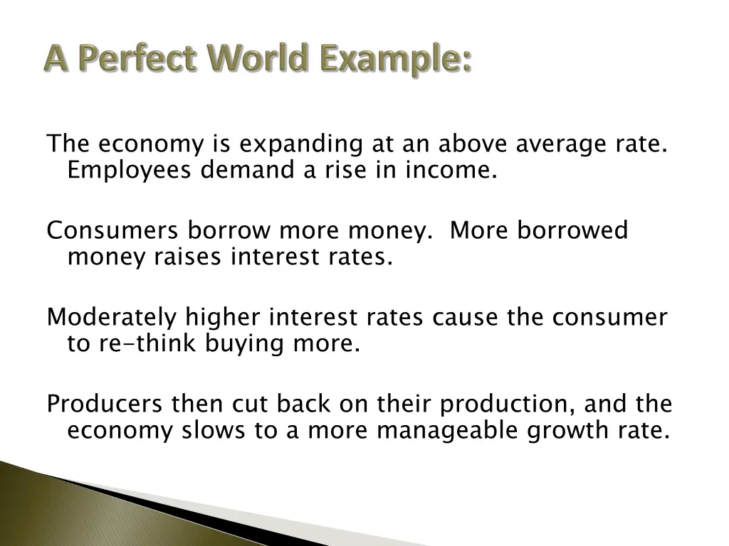 the economy is expanding at an above average rate