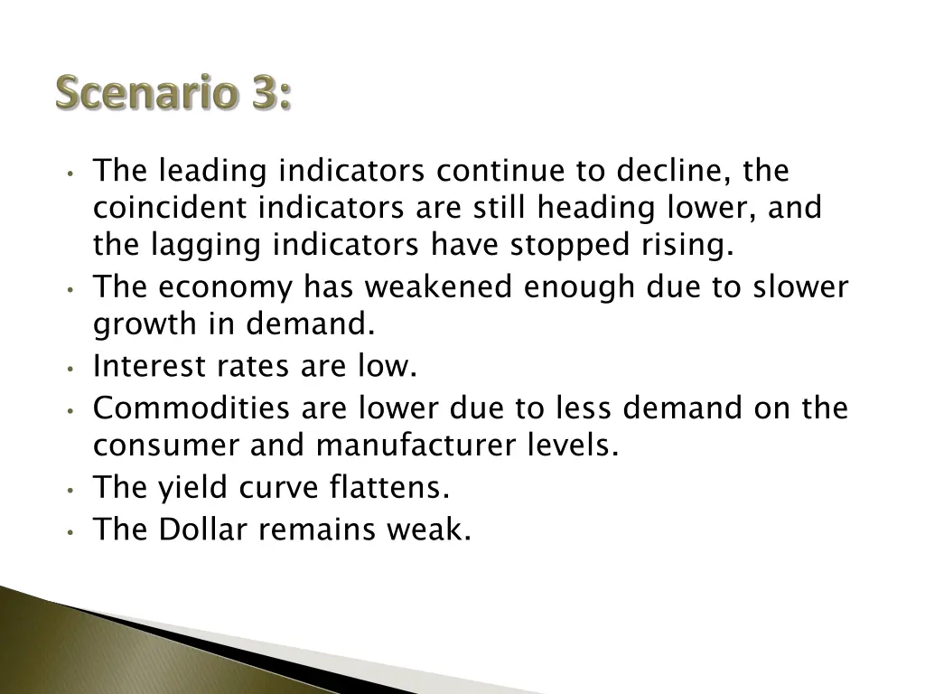 the leading indicators continue to decline