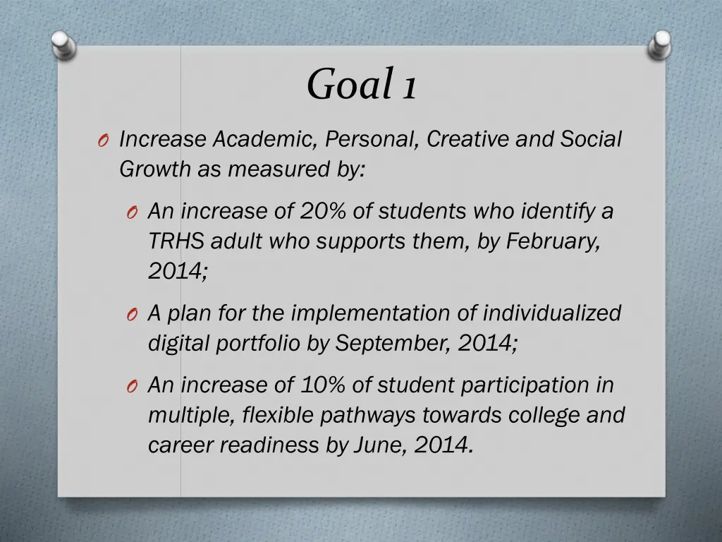 goal 1
