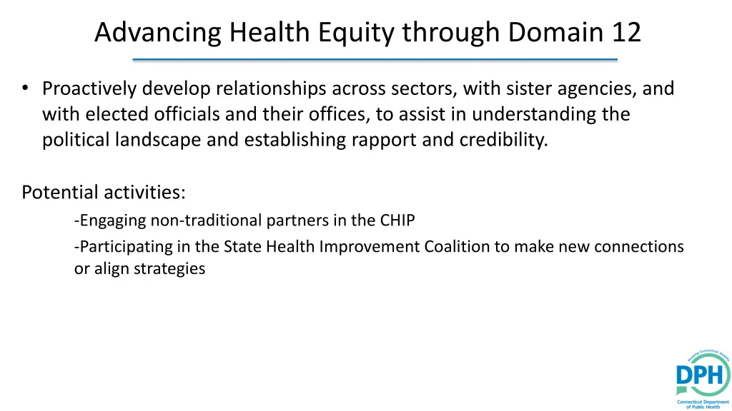advancing health equity through domain 12 2