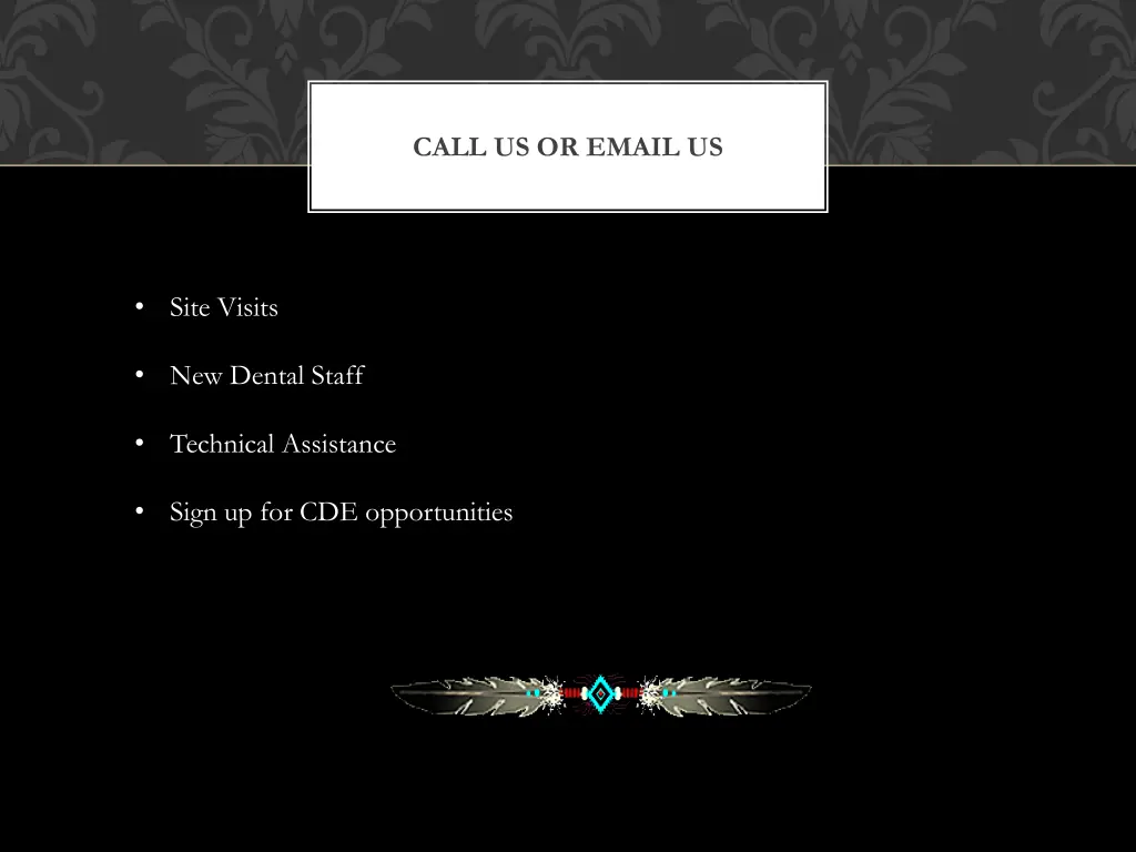 call us or email us