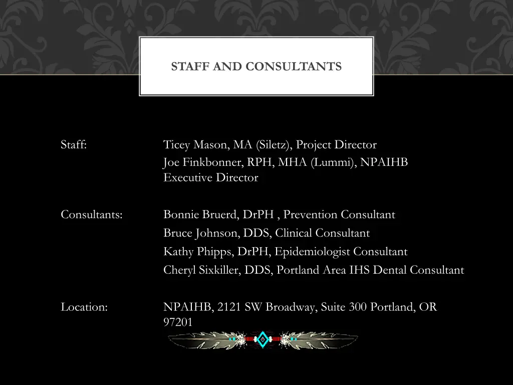 staff and consultants