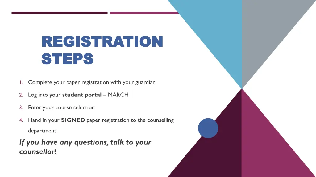 registration registration steps steps