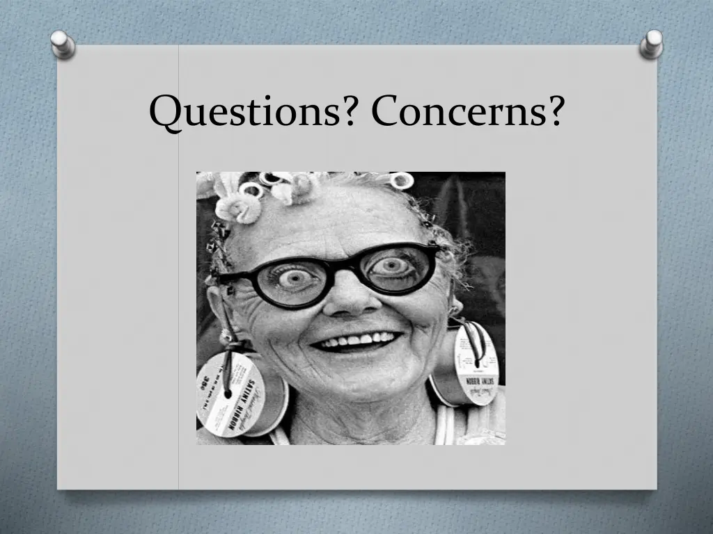 questions concerns