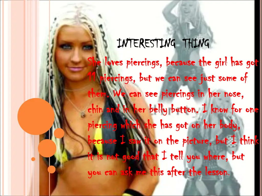 interesting thing interesting thing she loves