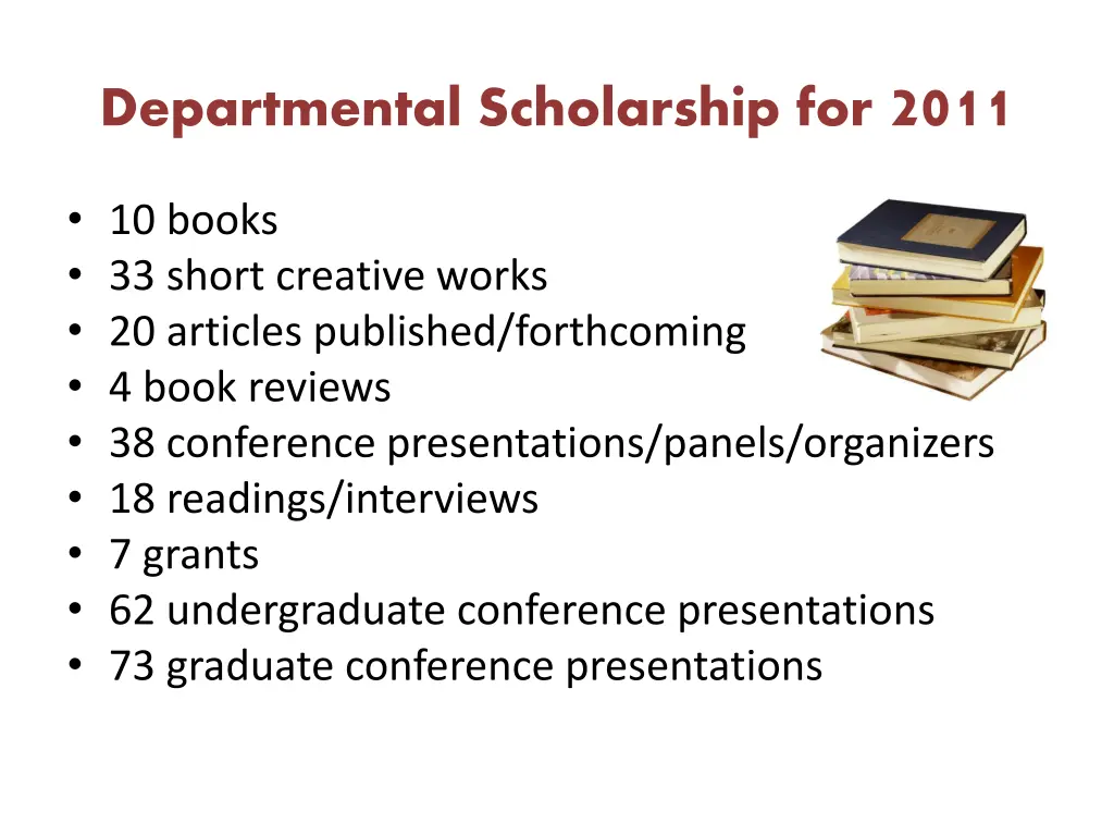 departmental scholarship for 2011