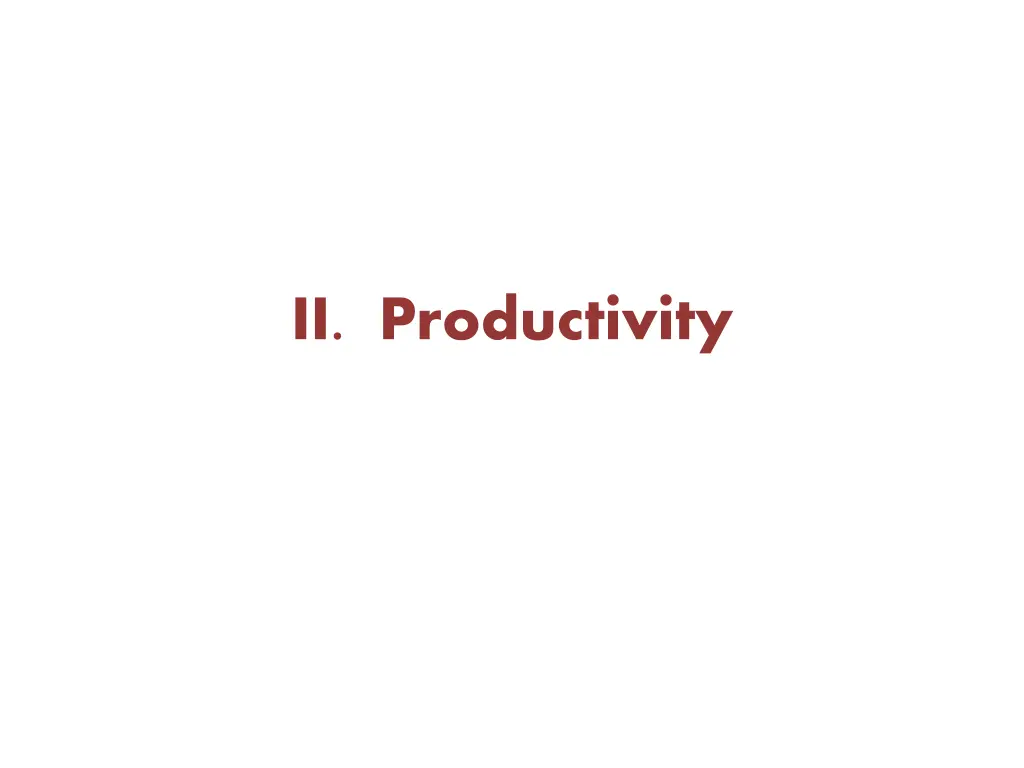 ii productivity