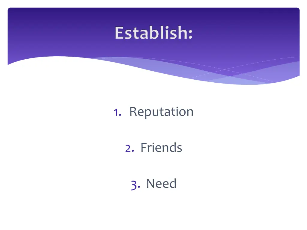 establish
