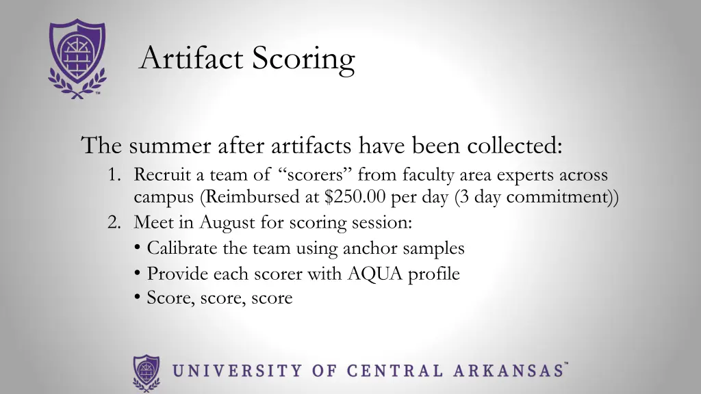 artifact scoring