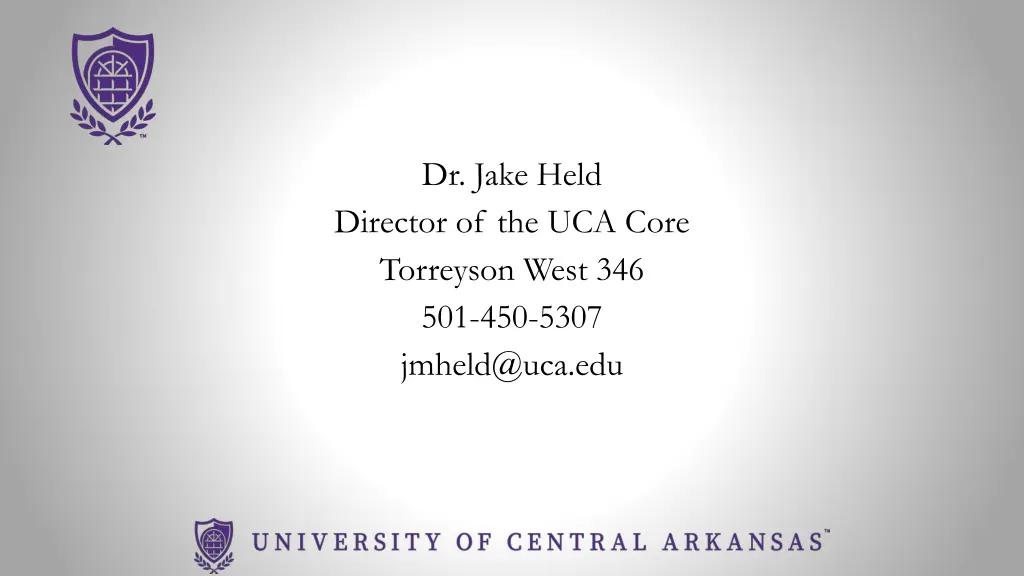 dr jake held director of the uca core torreyson