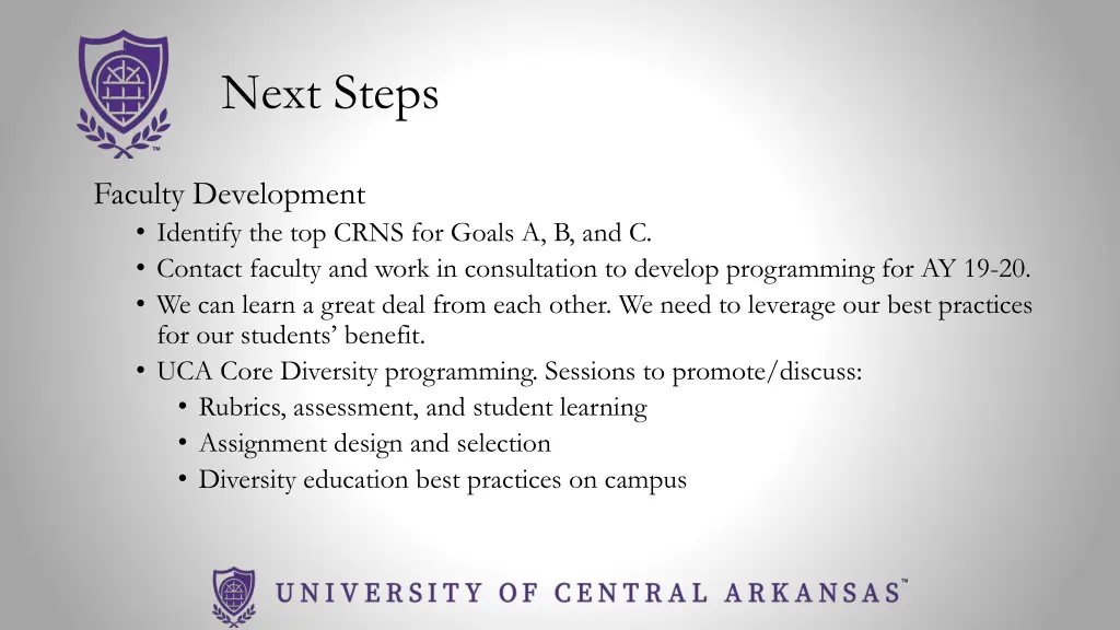 next steps