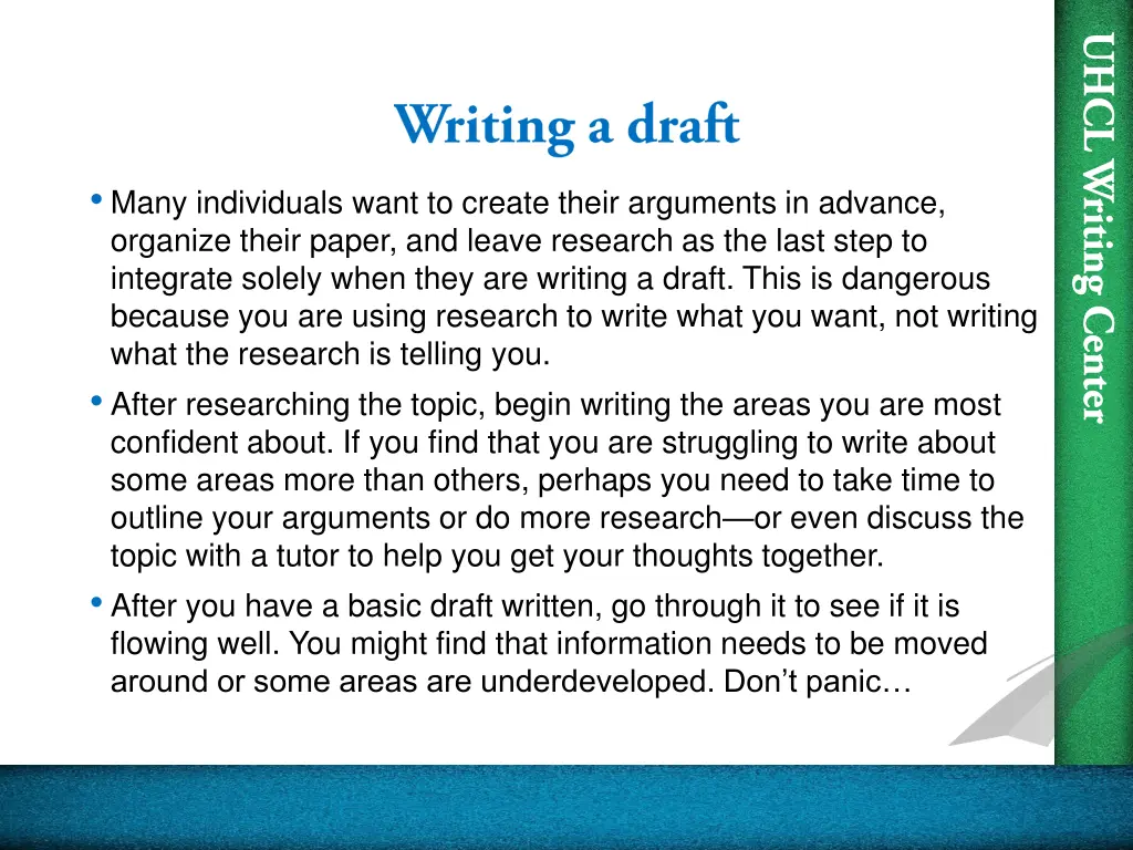 many individuals want to create their arguments