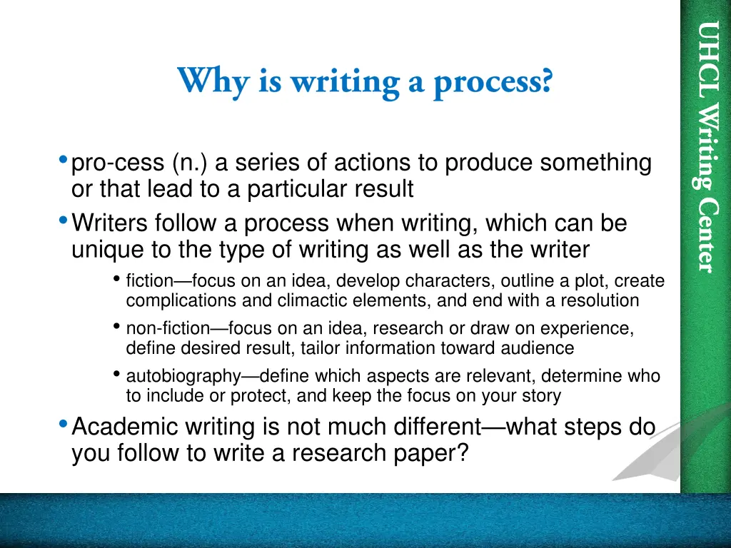 pro cess n a series of actions to produce