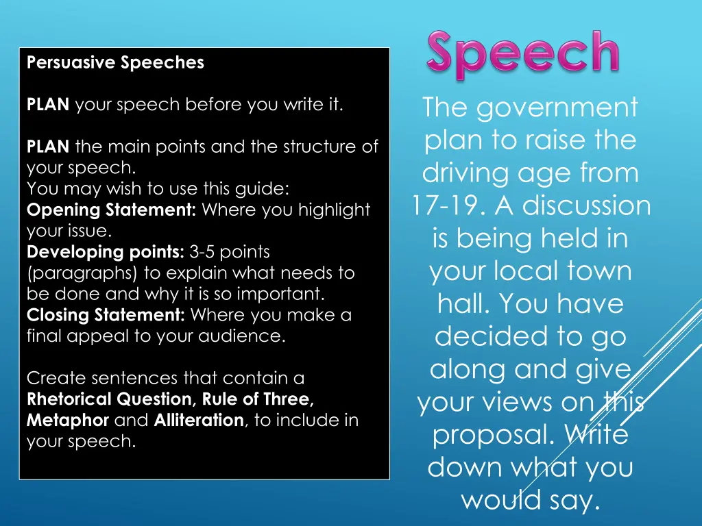 persuasive speeches