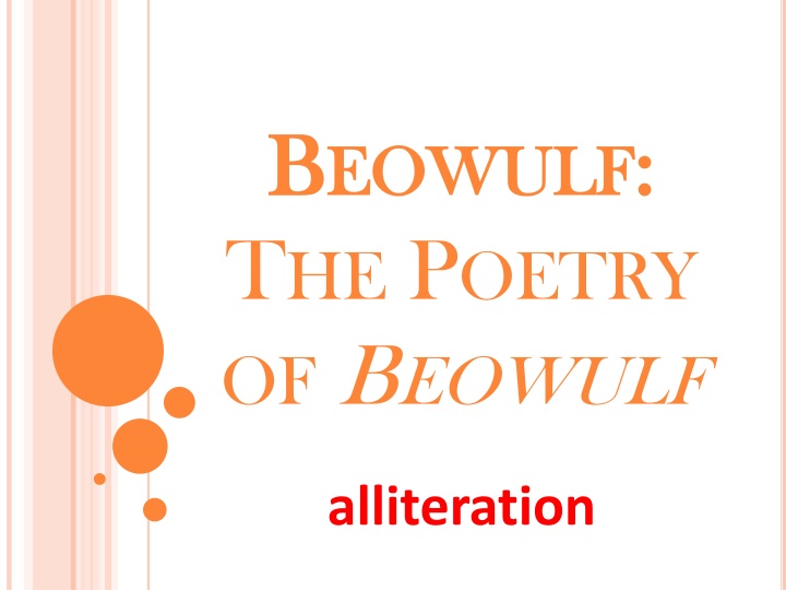 b b eowulf eowulf t he p oetry of b eowulf