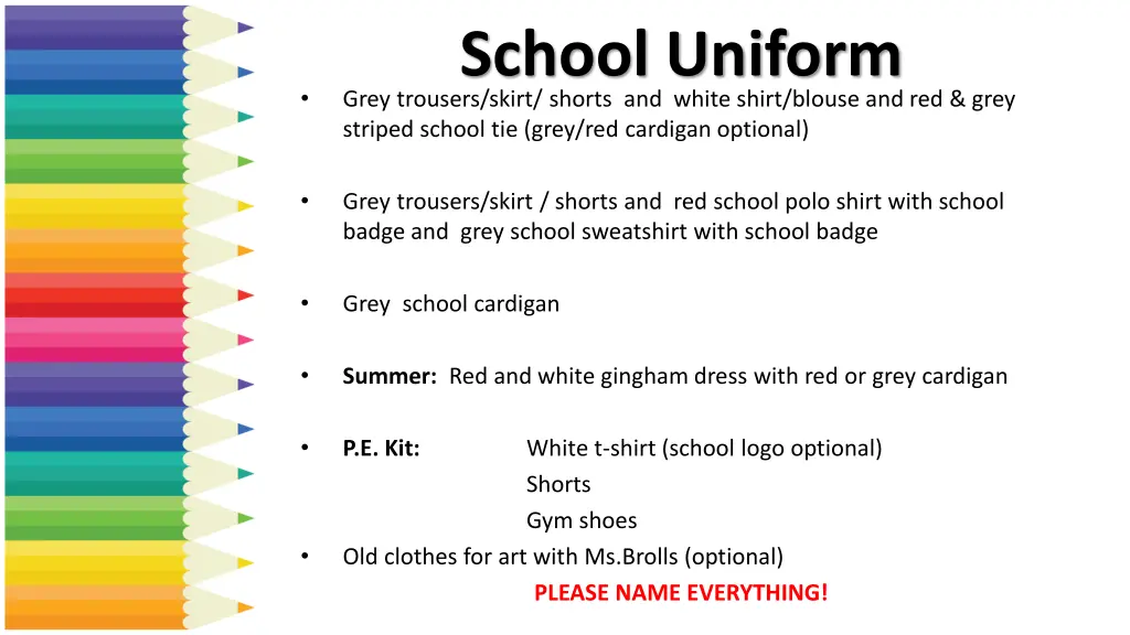 school uniform grey trousers skirt shorts