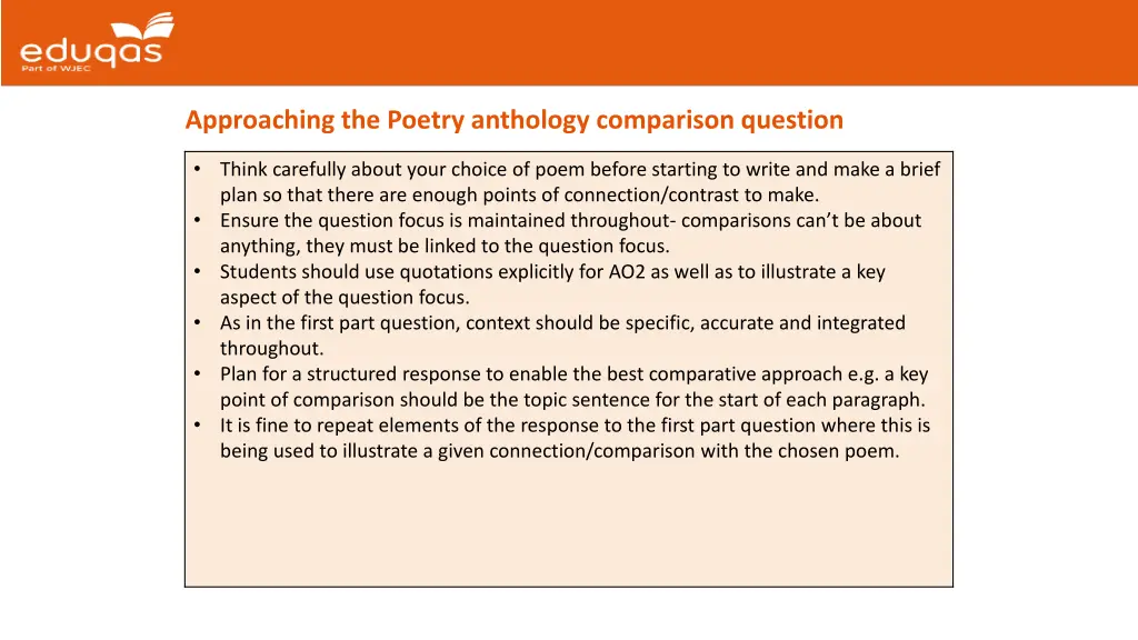 approaching the poetry anthology comparison