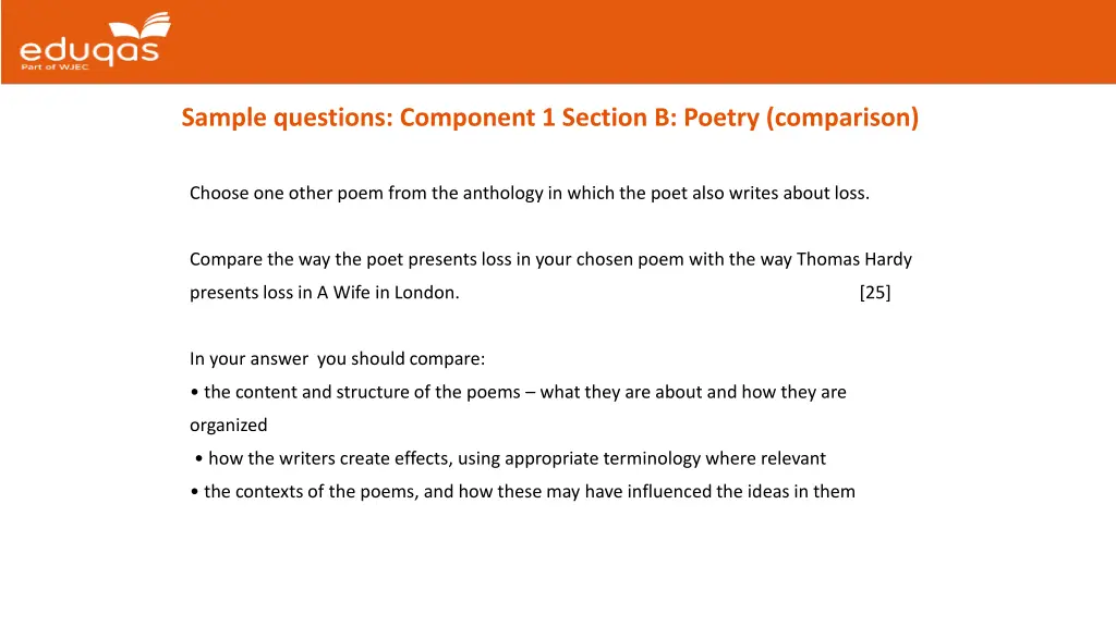 sample questions component 1 section b poetry 1