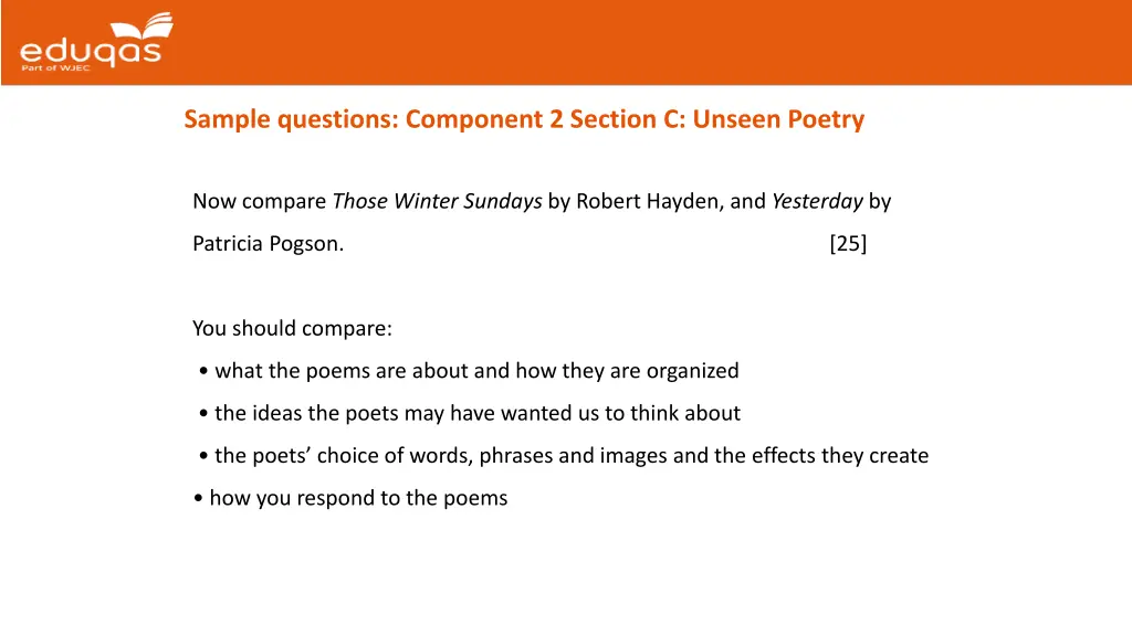 sample questions component 2 section c unseen 1