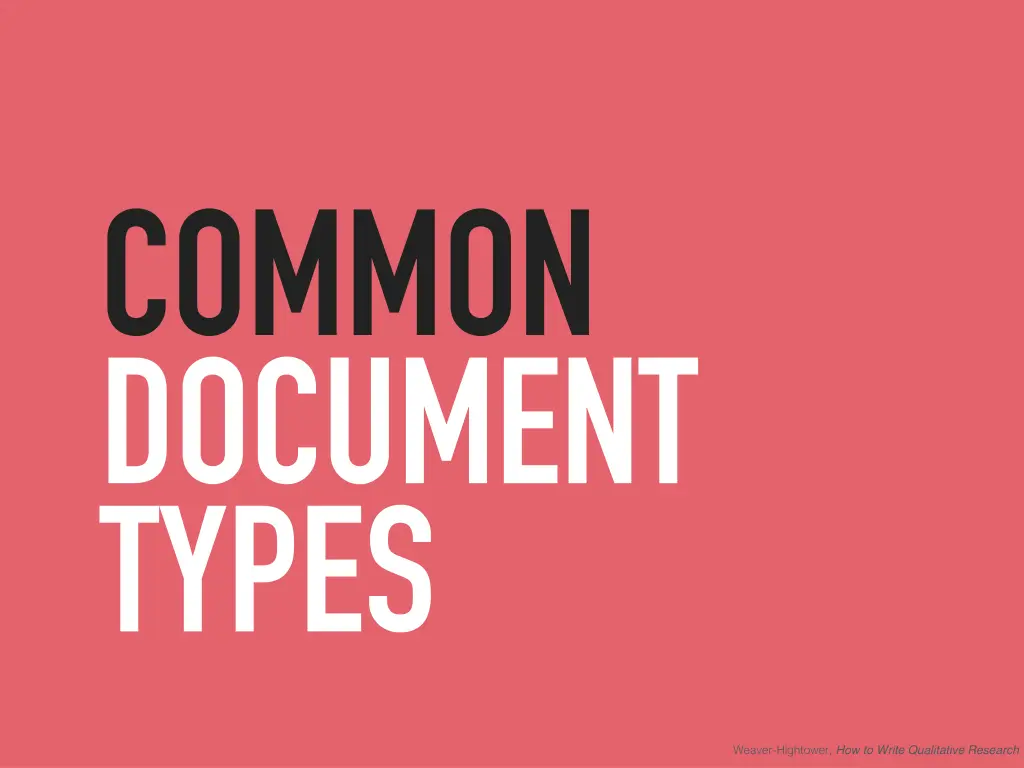 common document types