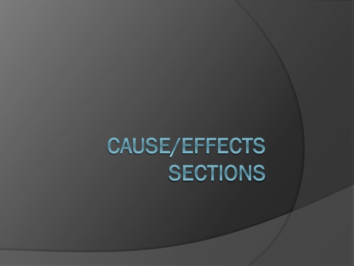 cause effects cause effects sections sections