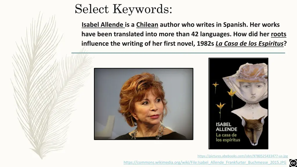 select keywords
