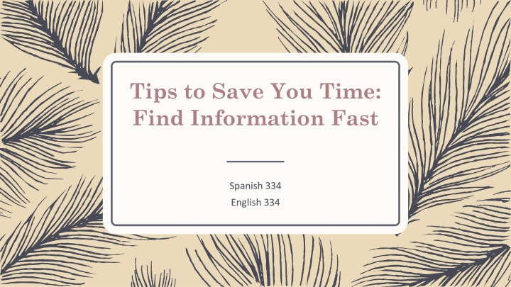 tips to save you time find information fast