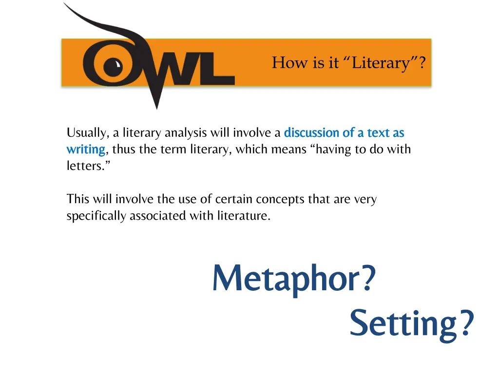 how is it literary