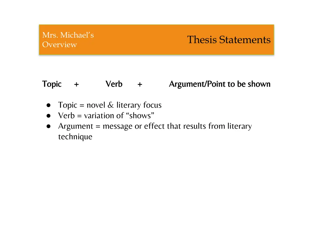 mrs michael s overview 2