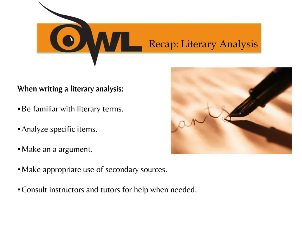 recap literary analysis