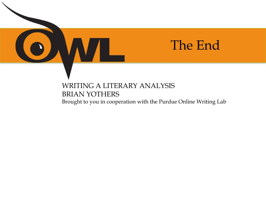 the end
