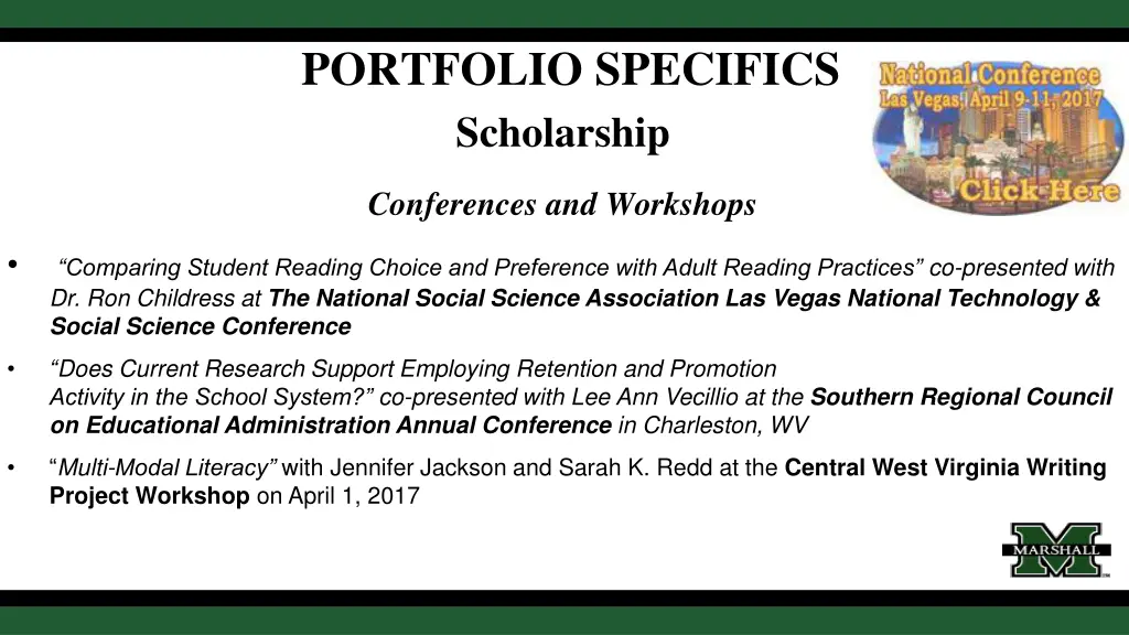 portfolio specifics
