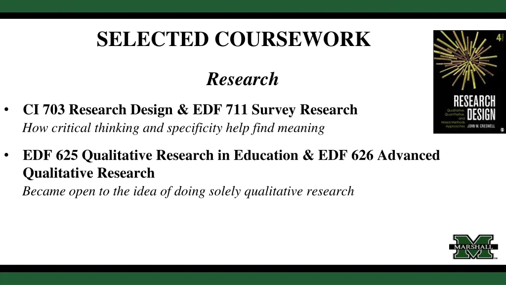selected coursework