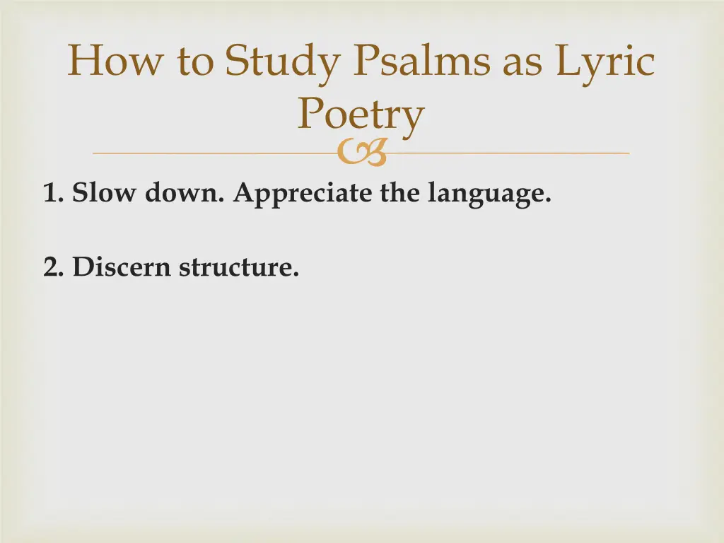 how to study psalms as lyric poetry 1