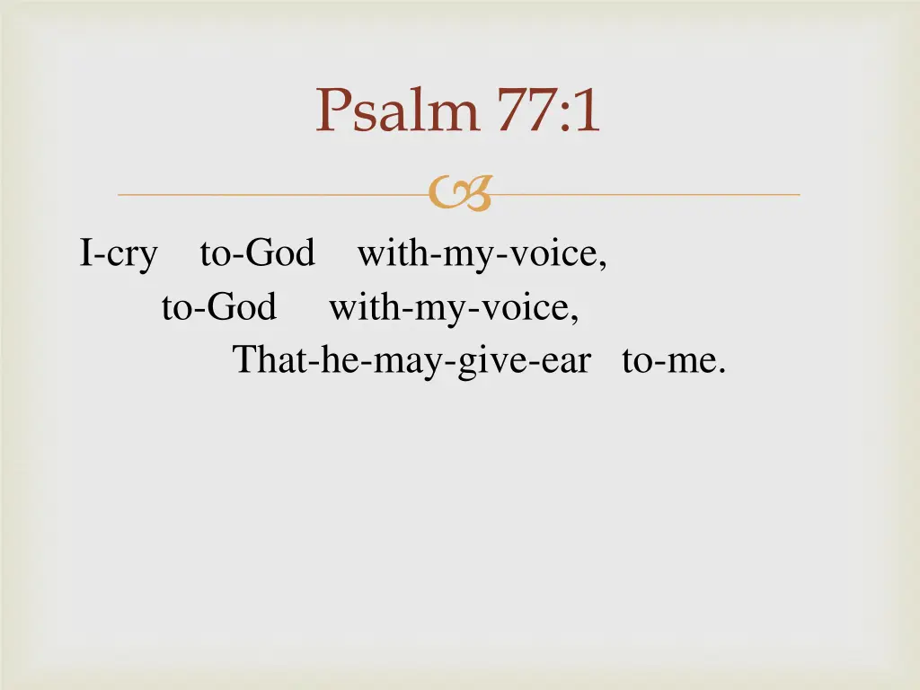 psalm 77 1