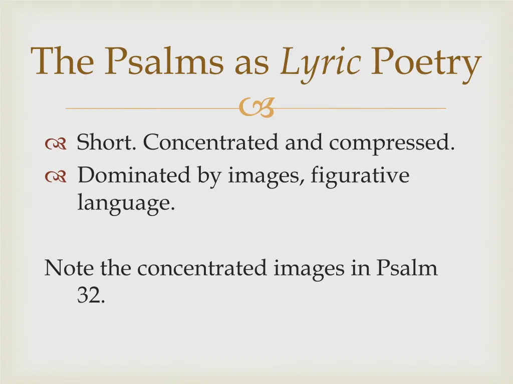 the psalms as lyric poetry 1