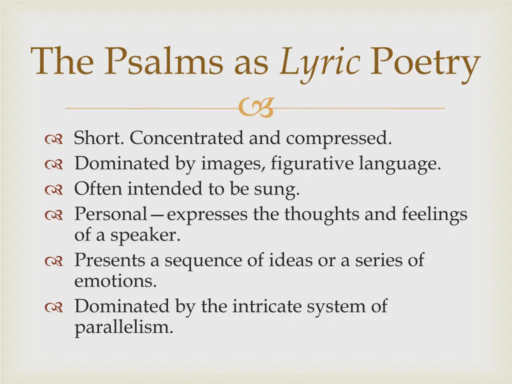 the psalms as lyric poetry 2